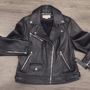 NWT Michael Kors Leather Moto Jacket